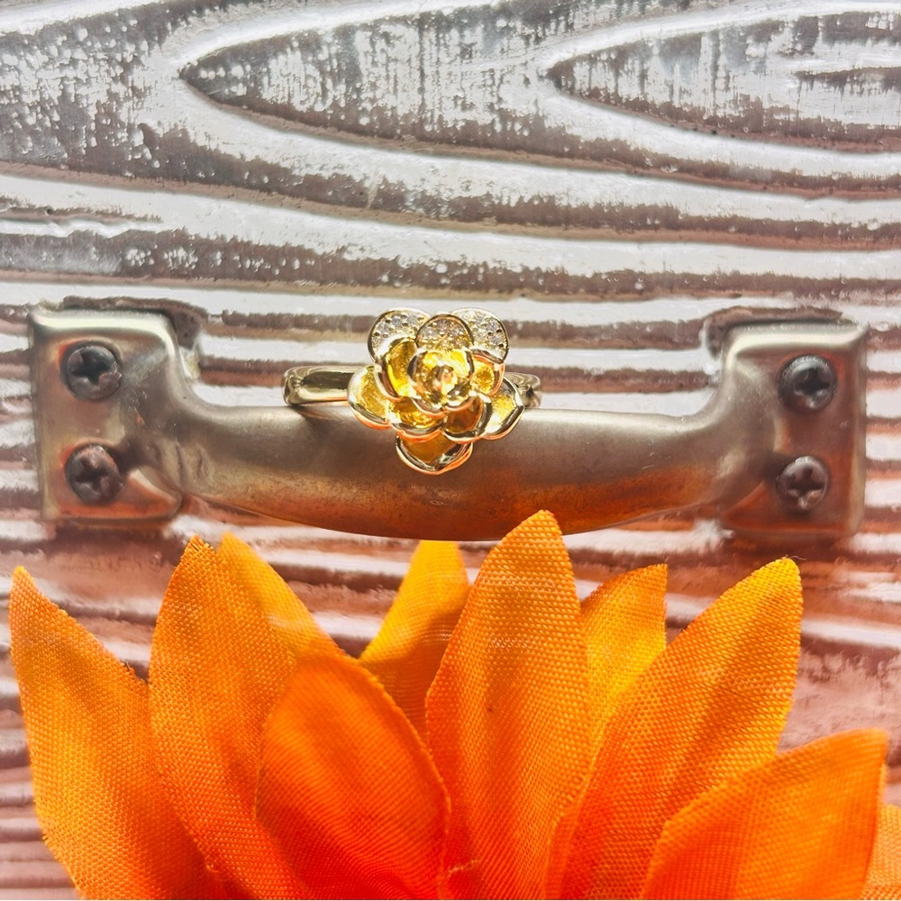 Gold Plated Flower Ring